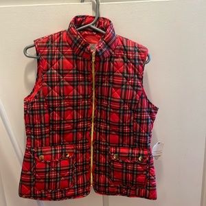 St. John’s bay plaid vest - brand new